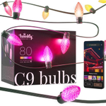 Умная гирлянда ретро Twinkly C9 Bulbs, RGB (24,2 м, 80 лампочек)