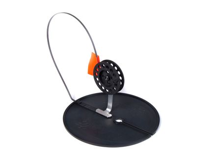 Жерлица оснащ. с алюм. стойкой d-210 мм, катушка 75 мм, груз конус 7 г, леска L-10 м, d-0,4 мм, поводок 1х7-12 кг, кр.-тройник №4