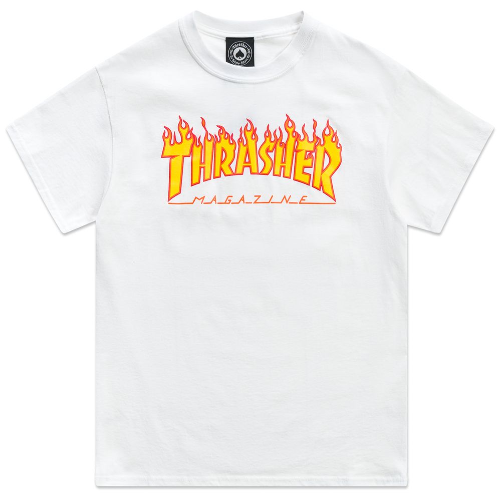 Футболка Thrasher Flame Logo White