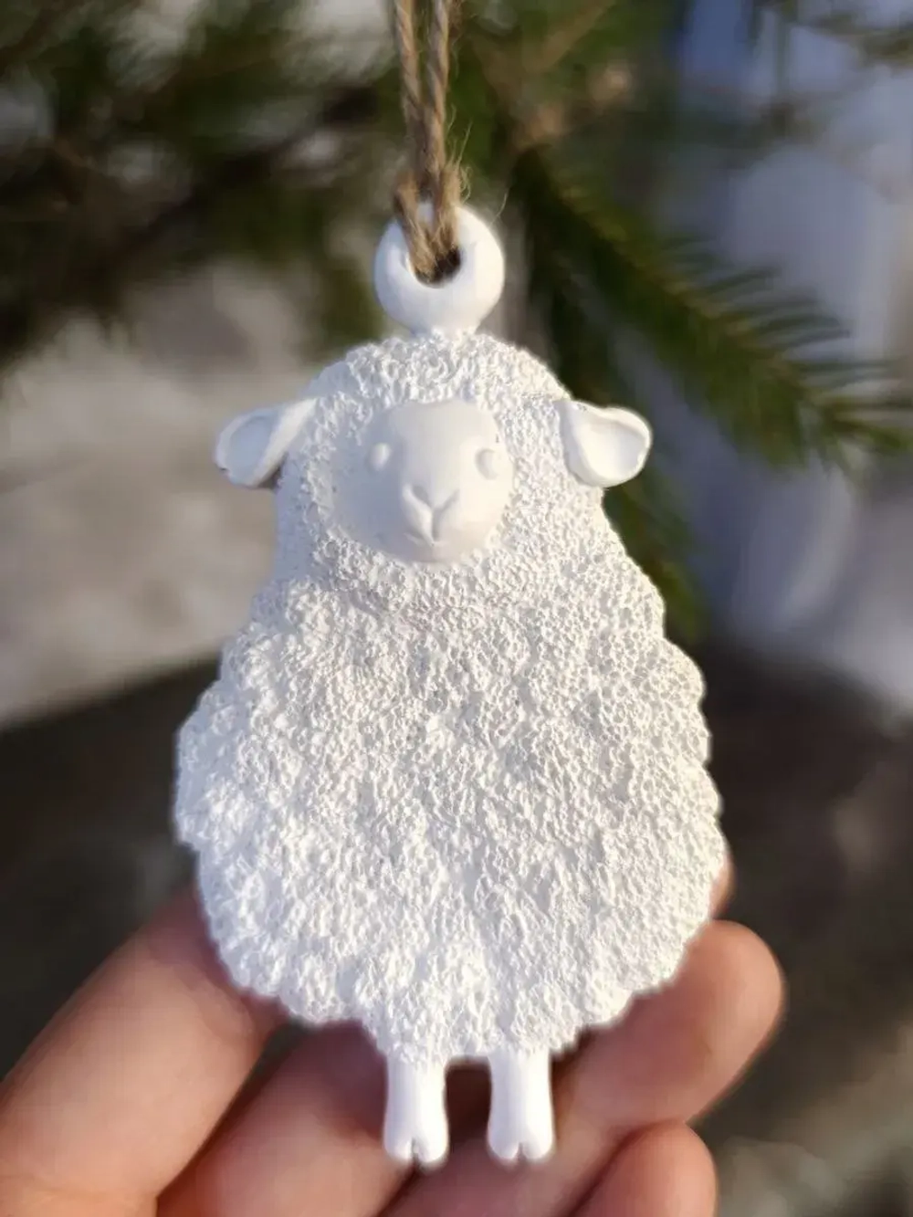 Елочные игрушки "Овечки" набор 2 шт