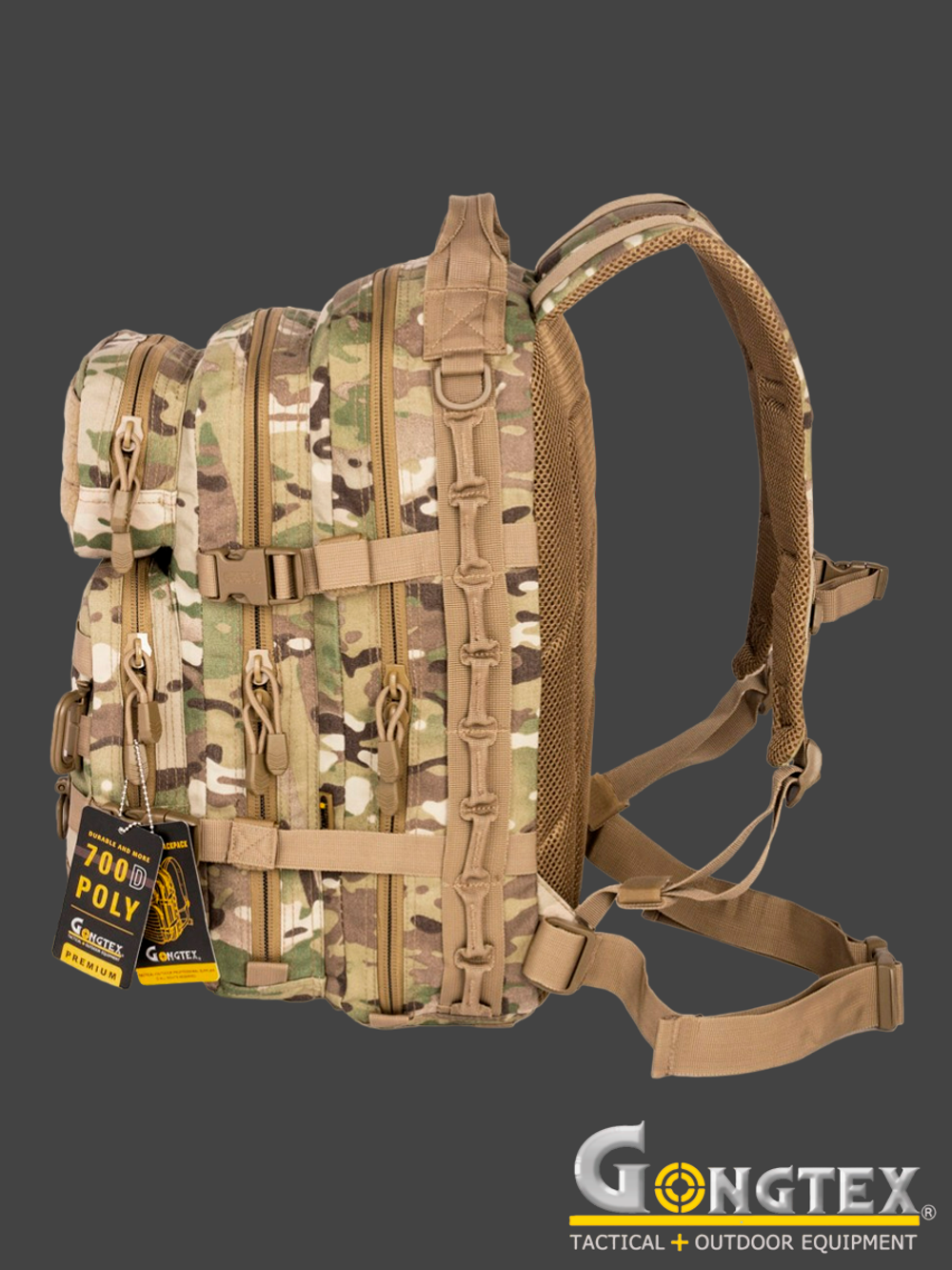 Рюкзак тактический Gongtex Small Assault II, 25 л (GB0396). Мультикам