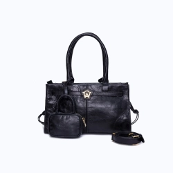 MANC ЗАМШЕВАЯ СУМКА "ZOUZOU", ЧЕРНЫЙ