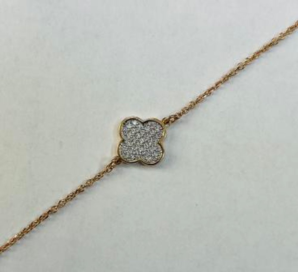 Браслет из золота с фианитами