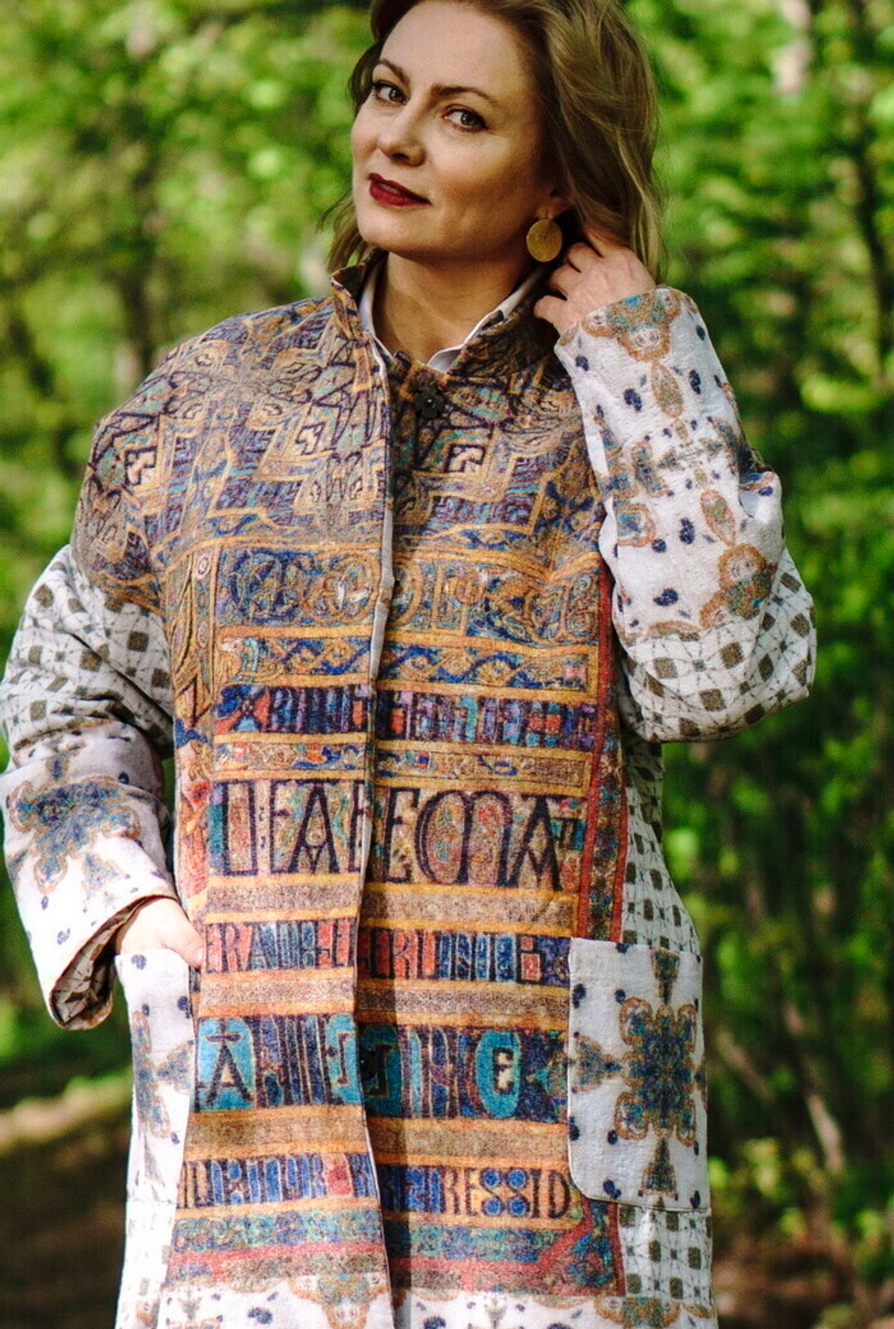 Пальто "Ирландская легенда 2", по мотивам Келлской книги