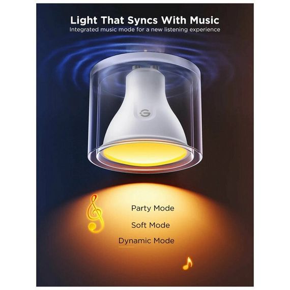 Комплект умных светодиодных ламп Govee GU10 Bulb RGBWW Wifi+Bluetooth 400 Lm (2 шт.) B600D3C1