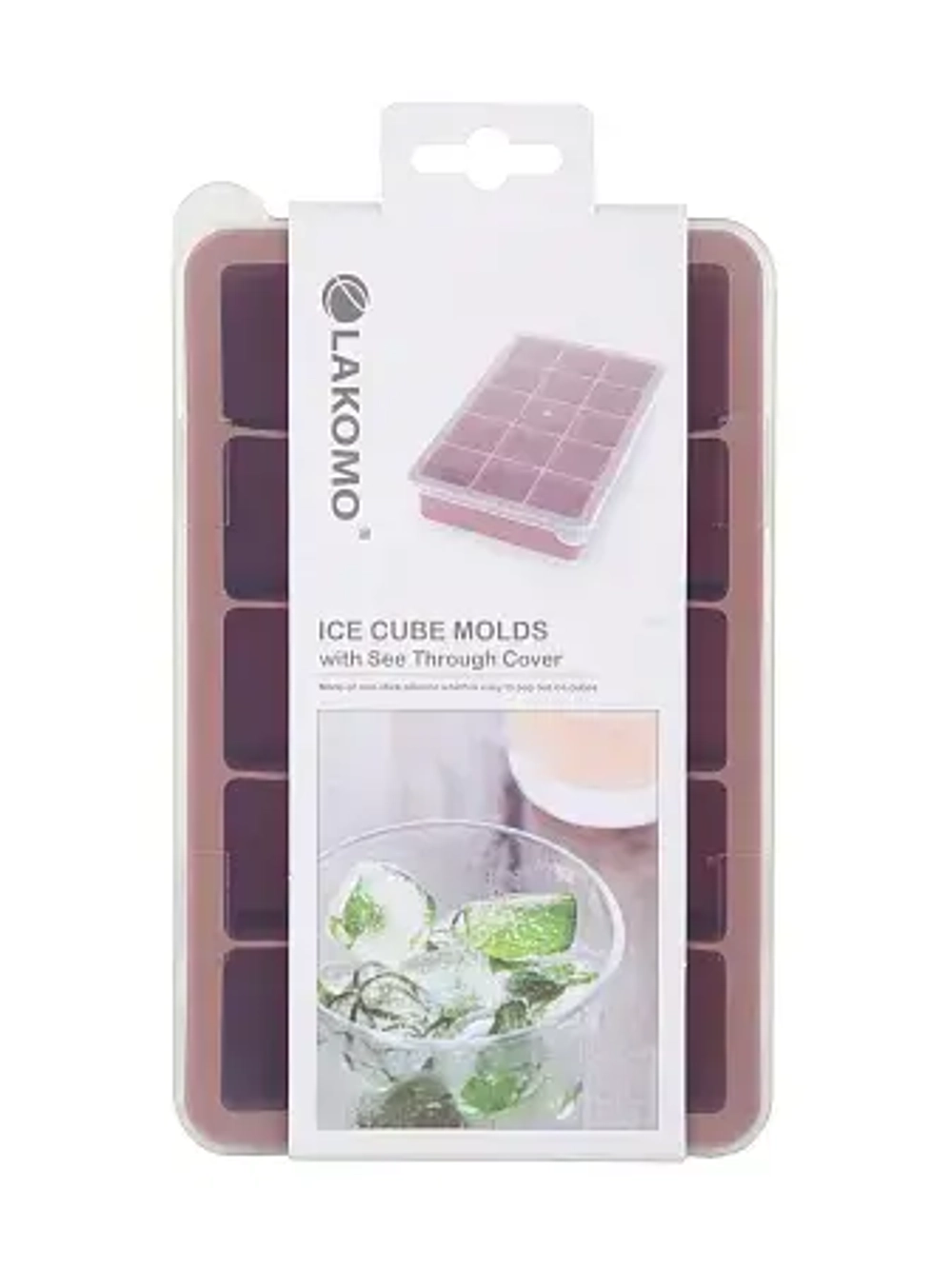 Форма для льда "Ice cube" 15 ячеек, цв.пыльная роза