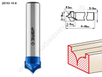 ЗУБР 10x8мм, радиус 5мм, фреза пазовая фасонная №4