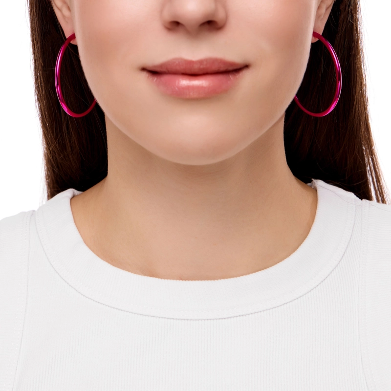Серьги-кольца Фуксия