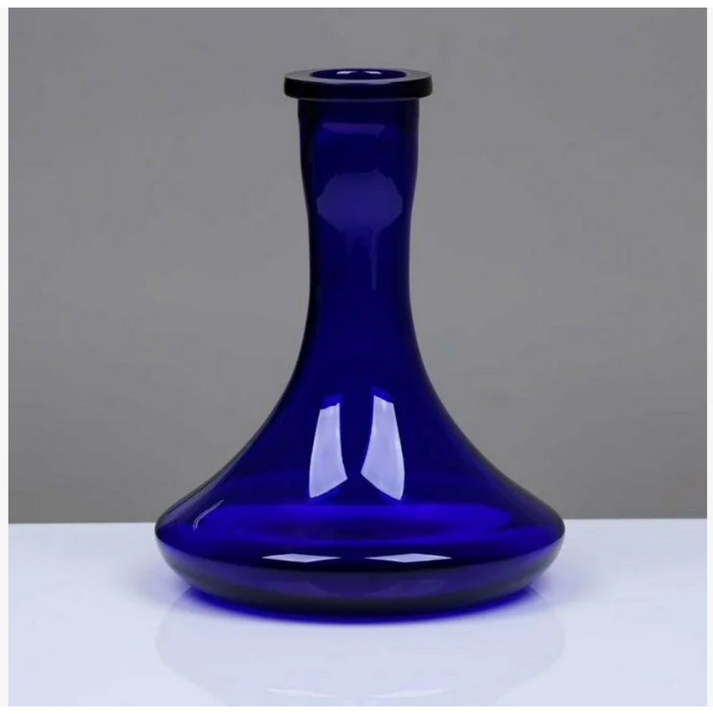 Колба №4 из синего стекла (без декора) (45 мм.) 1,5 л. h 250 мм.