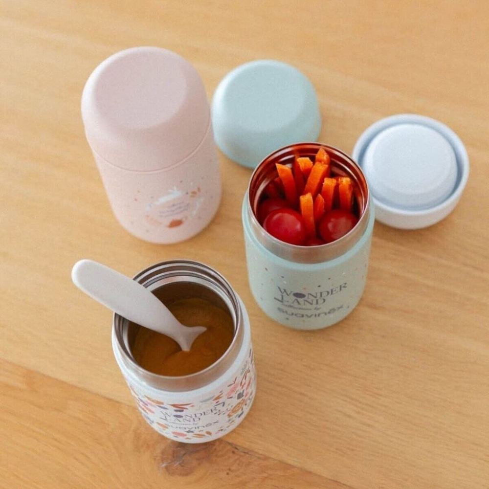 Термос для детского питания Suavinex Wonderland 400 мл белый