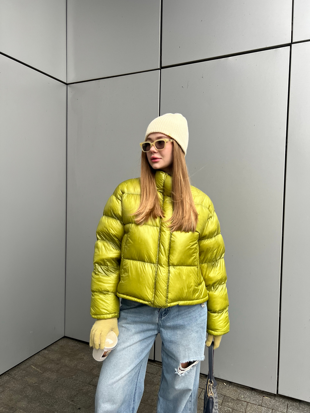 Пуховик Лак зеленое яблоко