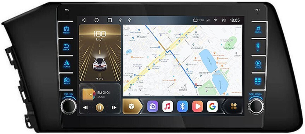 Магнитола для Hyundai Elantra 2021+ - Carmedia OL-9768 (кнопки и крутилки), Android 12, TS10, CarPlay, 4G SIM-слот