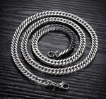 Цепь мужская толстая 8 мм увесиствая стальная двойное панцирное плетение 57 см Steelman 86558
