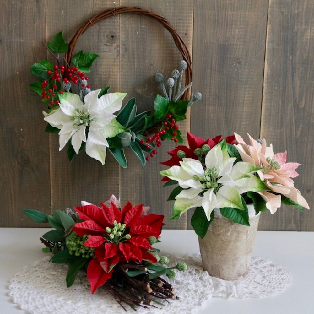 Вайнер силиконовый лист Пуансеттии ClayCraft by DECO™