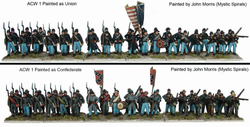 ACW01  American Civil War Infantry (36 Plastic Figures)