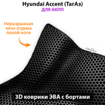 Автомобильные коврики ЭВА с бортами для Hyundai Accent (ТагАз) 99-12г. АКПП