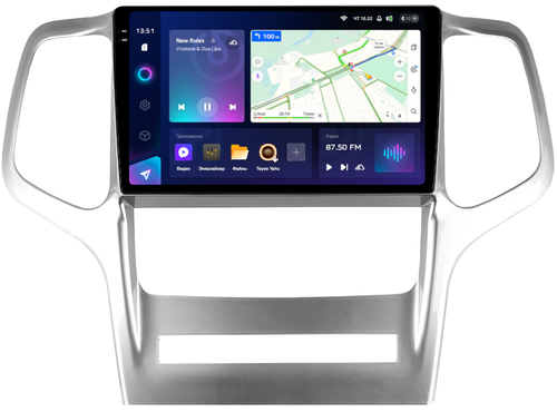 Магнитола для Jeep Grand Cherokee WK2 2010-2013 - Teyes CC3-2K QLed Android 10, Быстрая, SIM-слот, CarPlay