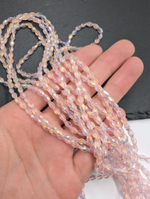 Бусины стеклянные рис 5.5*3.5мм, розовый