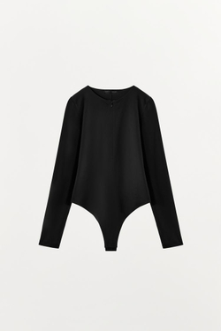 ZARA БОДИ ИЗ ПОЛИАМИДА НА МОЛНИИ, ЧЕРНЫЙ