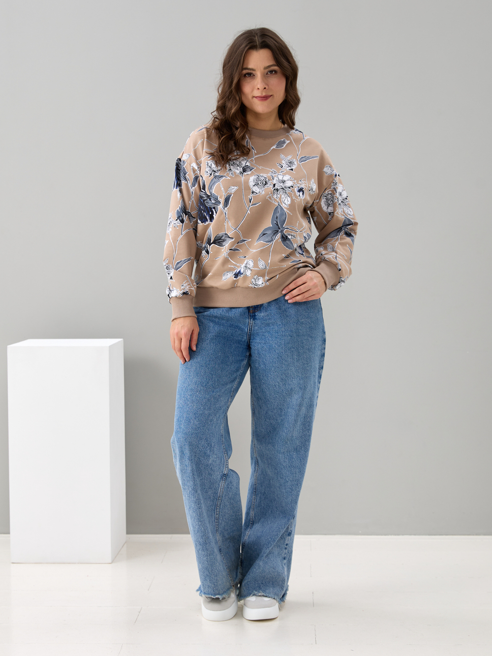 Толстовка К-390/бежевый-плетистаяроза