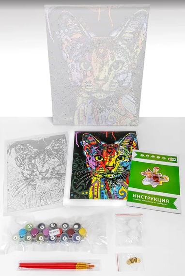 Nömrələr ilə rəngləmə \ Картина по номерам Мечтающий единорожек