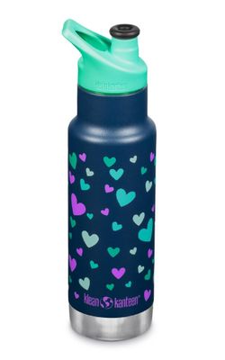 Детская термобутылка Klean Kanteen Insulated Kid Classic Narrow 12oz (355 мл) Navy Hearts