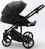 Детская коляска Adamex Zico Deluxe 2 в 1 Z-SA02 ЧЁРН.КОЖА