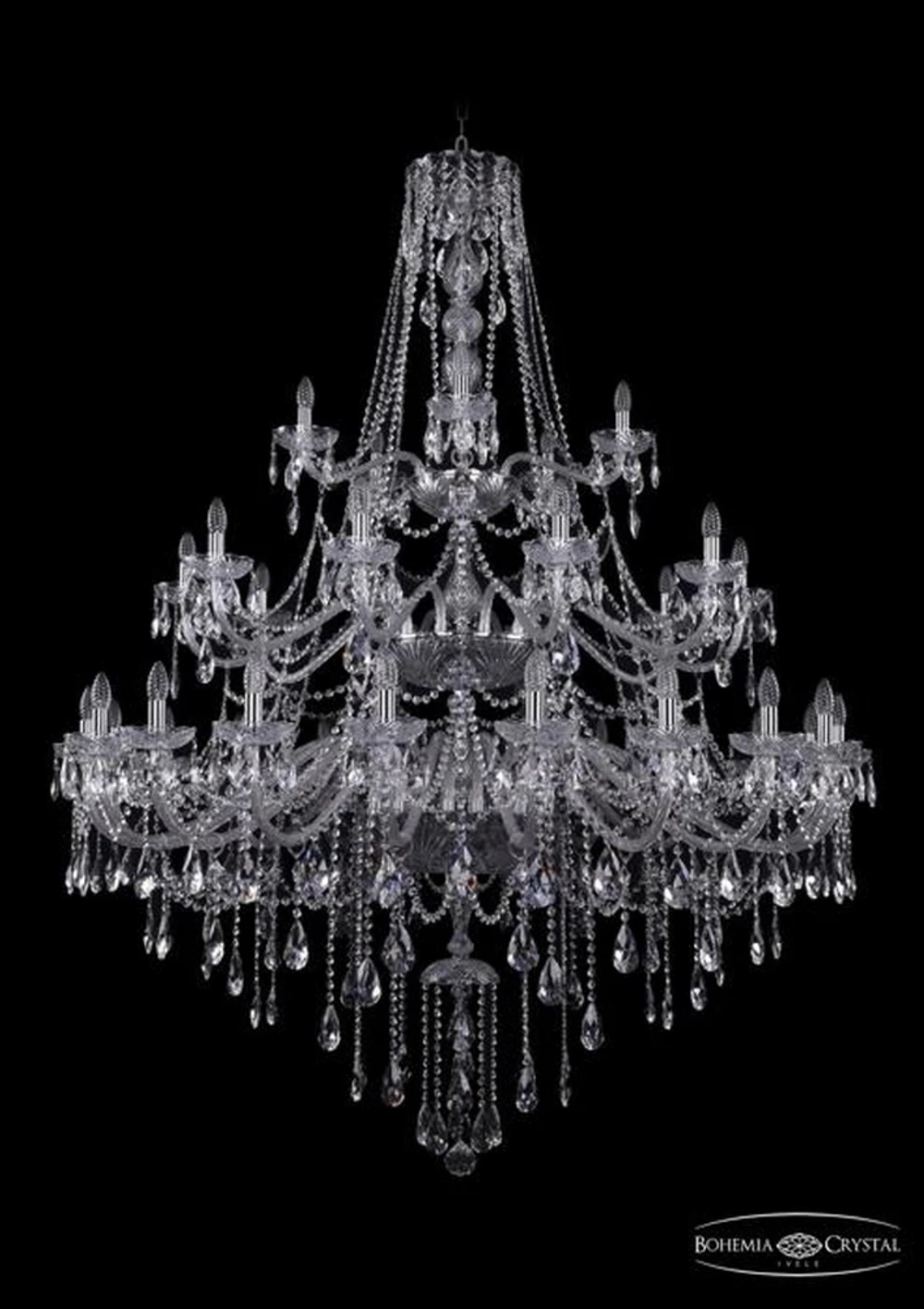 Подвесная люстра Bohemia Ivele 1415/20+10+5/530/3d/Ni