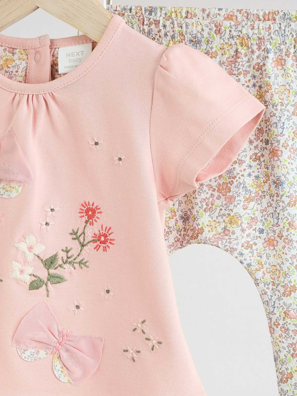 Платье и легинсы в комплекте для девочек Next E66-458, Розовый