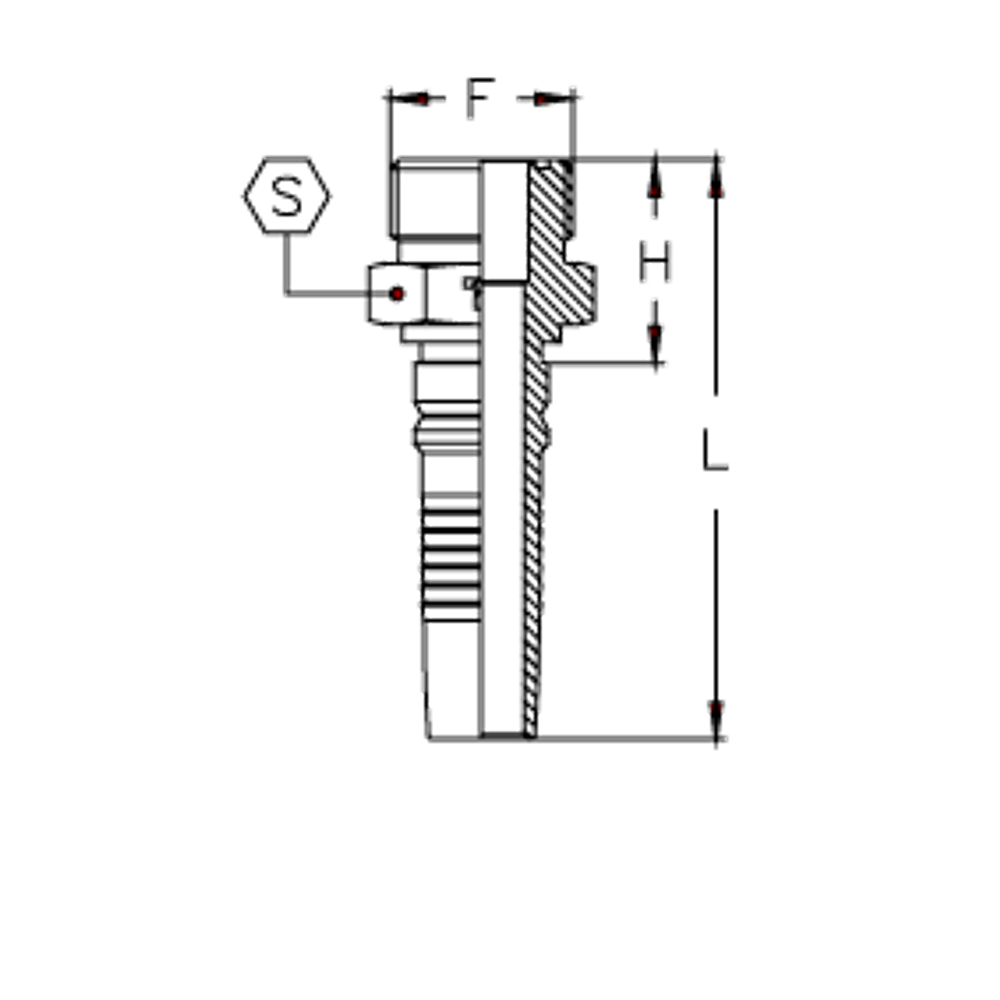 Фитинг DN 20 ORFS (Ш) 1.3/16 Interlock