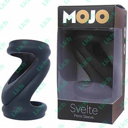 Насадка на фаллос силиконовая черная Molo Svelte