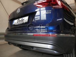 Фаркоп оцинкованный Galia V069A для Volkswagen Tiguan 2007-2016, 2016-, Audi Q3 2011-2018(паспорт и сертификат в комплекте)(без электрики)