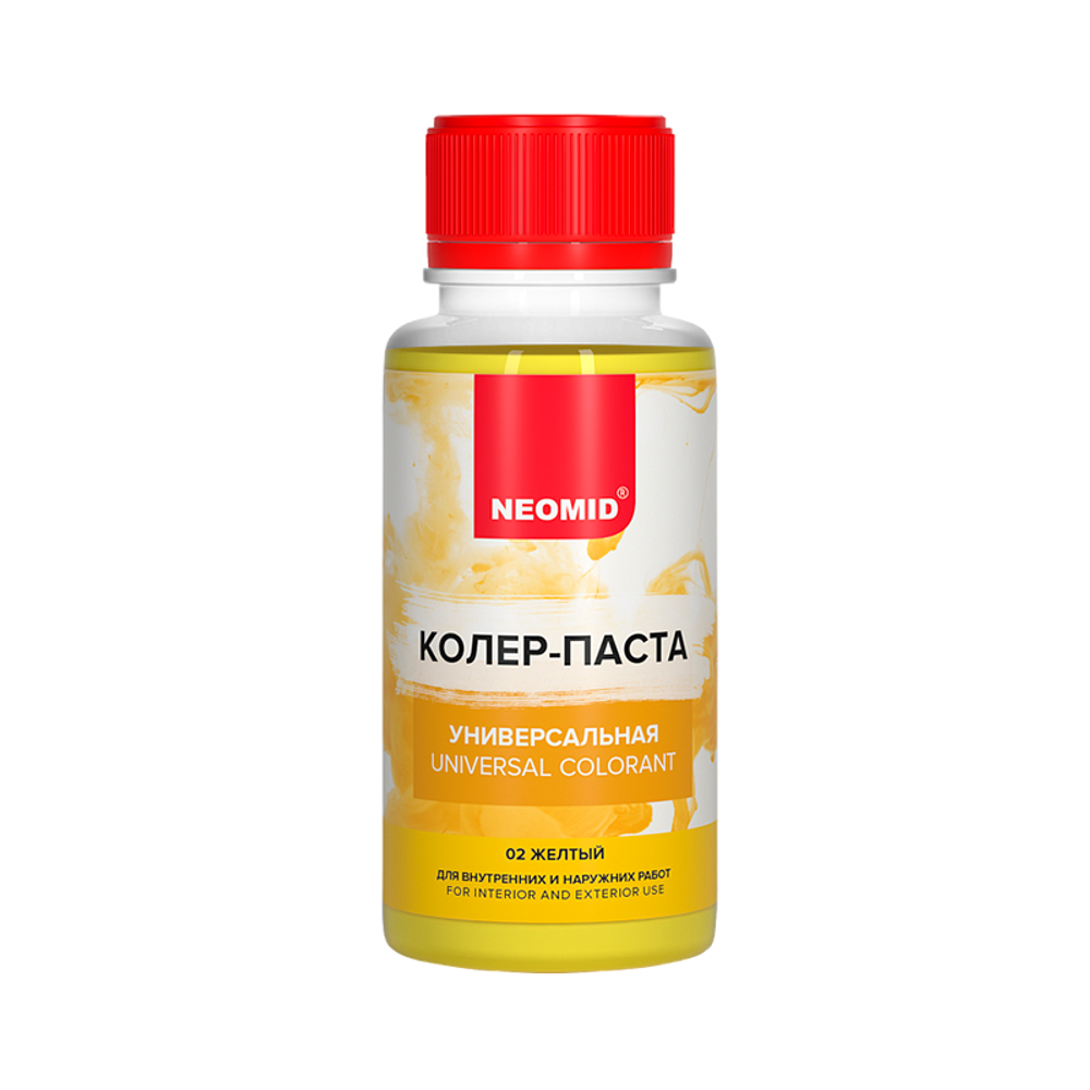 Неомид Колер-паста универсальная Палитра №1 (02 ЖЕЛТЫЙ) 100 мл