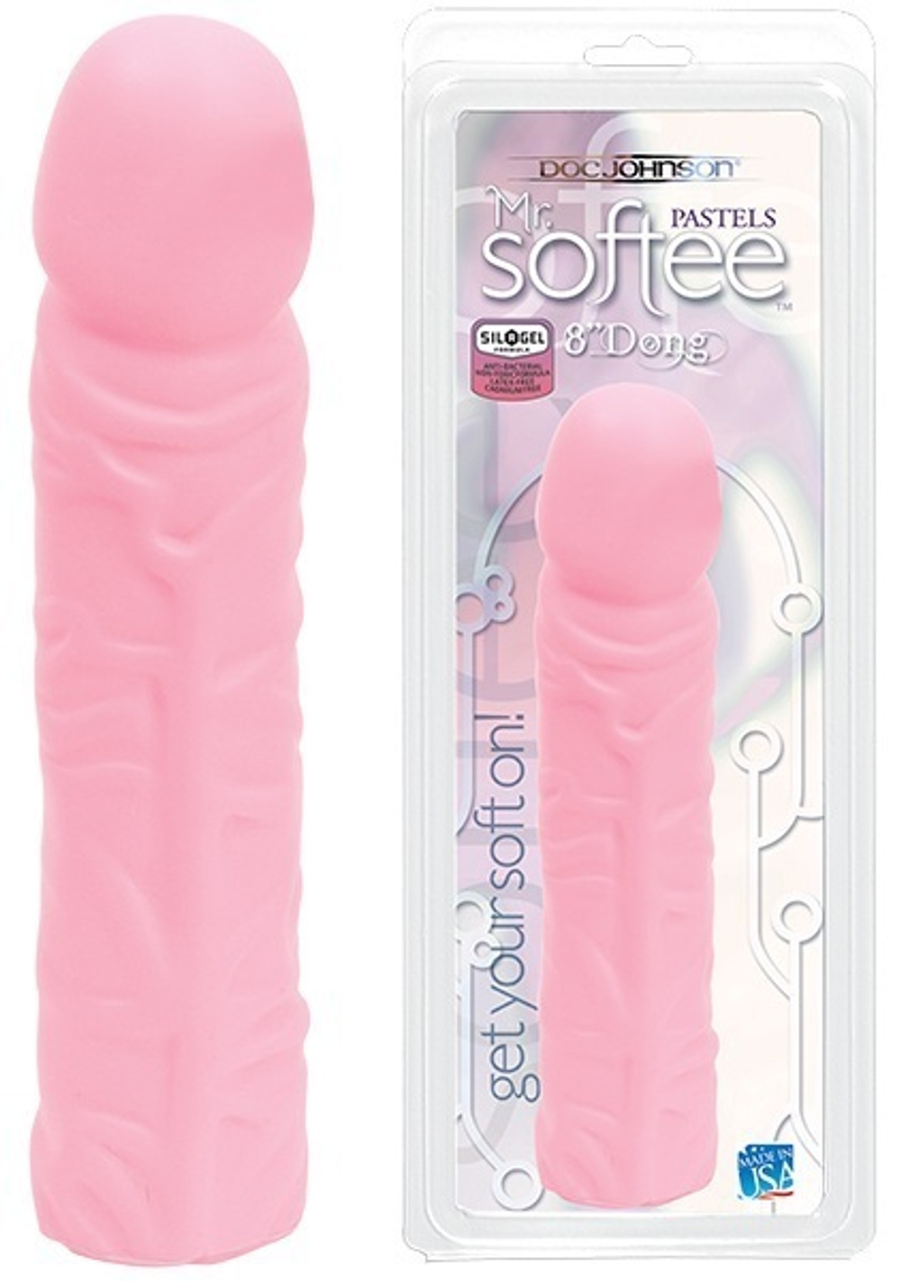 Розовый фаллоимитатор с венками COTTON CANDY