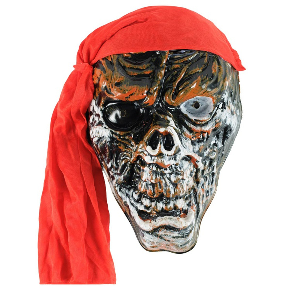Маска Череп Пирата гнилой с банданой