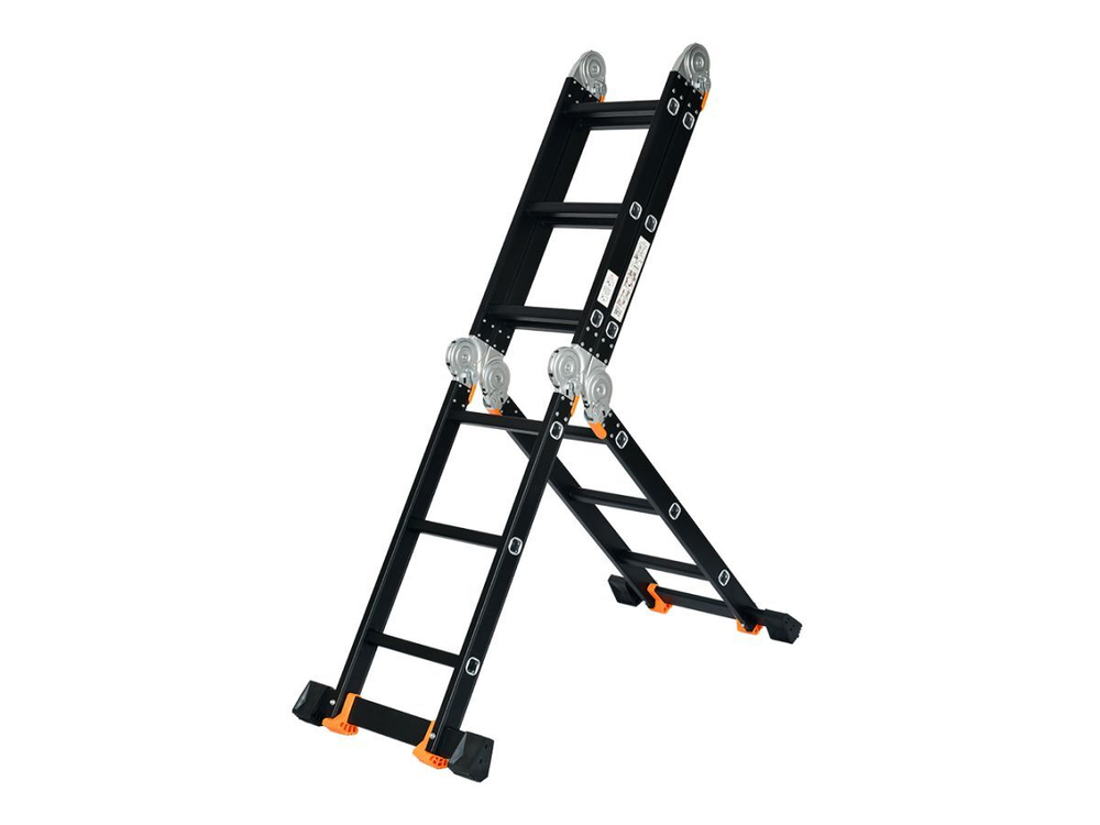 Лестница алюм. многофункц. 4х4ступ. (стрем.-229см) 13.8кг BLACK LINE STARTUL