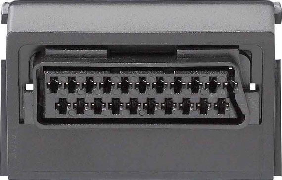 Розетка Scart/Euro-AV Gira System 55 черный 009300