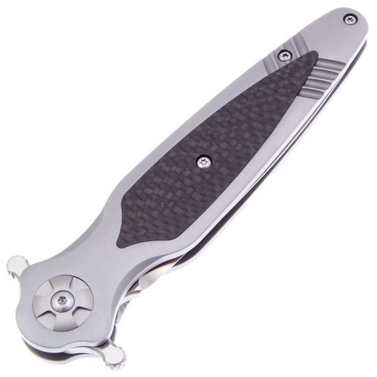 Складной нож REPTILIAN Магистр 1-1 c клинком из стали D2, рукоять карбон
