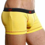 Желтые трусы-боксеры с контрастной строчкой (Размер: L) (Цвет: желтый)