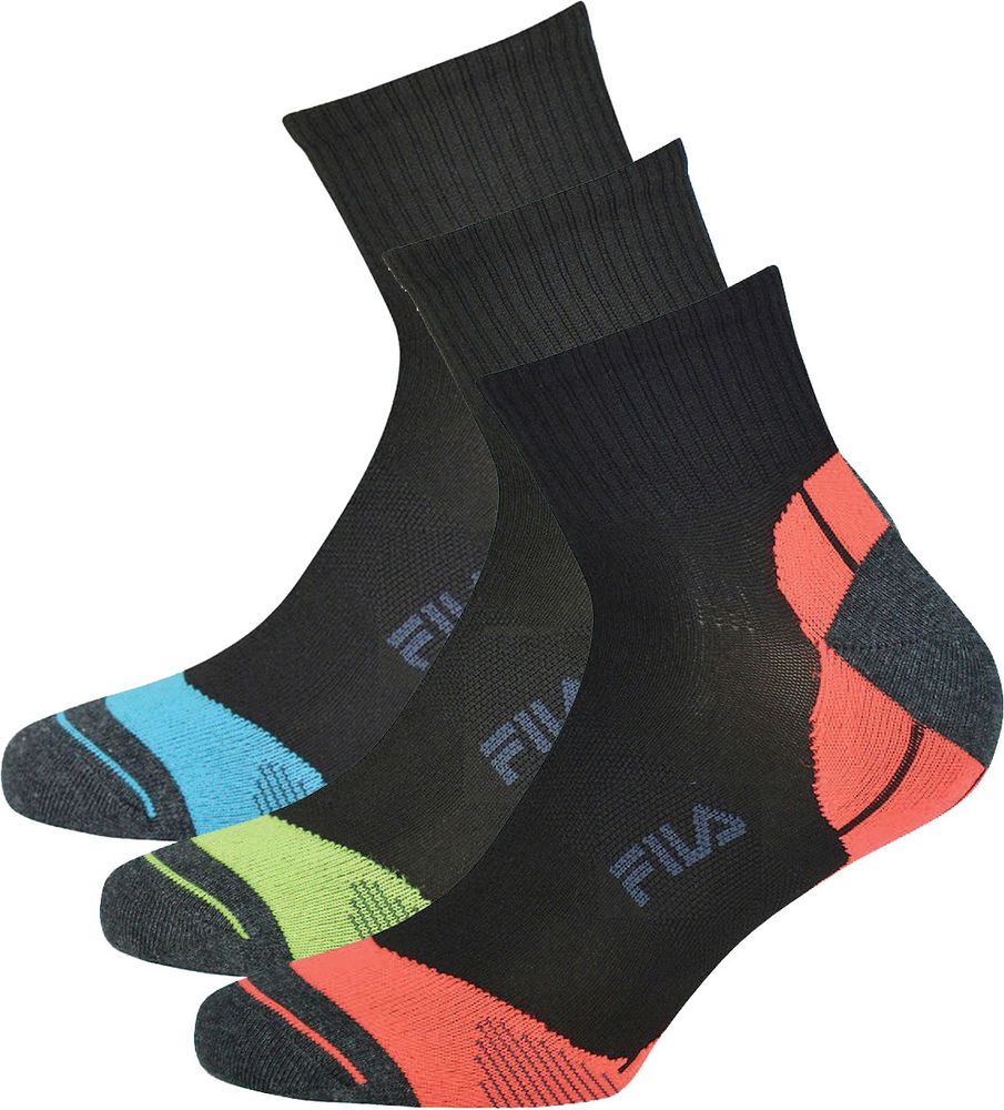 Теннисные носки Fila Calza Socks 3P - shock black