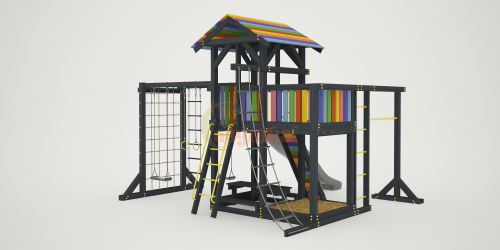 Детская площадка Савушка - 3 (BLACK EDITION)