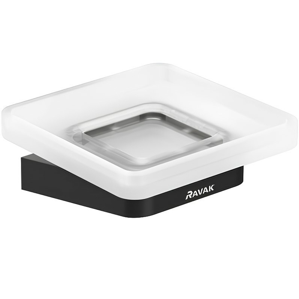 Мыльница Ravak 10° black, Черный матовый (X07P556)