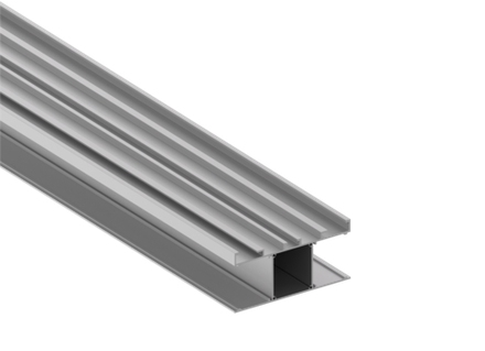 Накладной двусторонний алюминиевый профиль,  42, 3х90х2000. Цвет: Анодированное серебро, серия:DN8HF