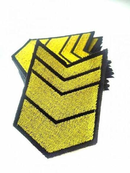 Нашивка за выслугу 12 лет желтая (на липучке)