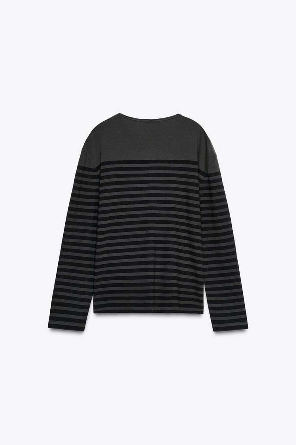 ZARA ФУТБОЛКА В ПОЛОСКУ С ДЛИННЫМИ РУКАВАМИ, ПОЛОСКИ