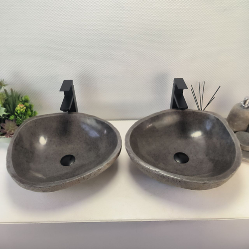 Раковина из речного камня ПАРА! RS-63694 48*45*15 из натурального камня
