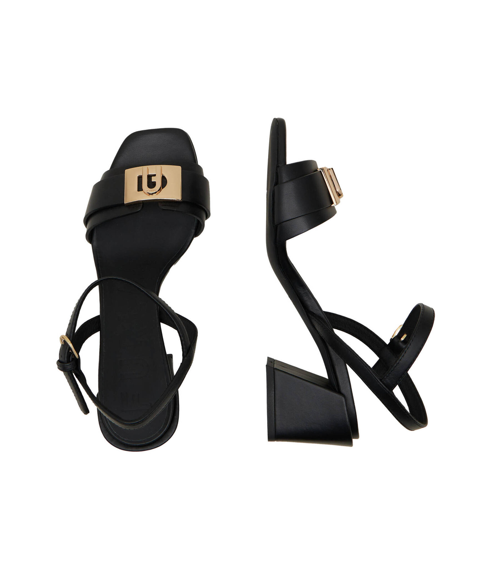 Кожаные босоножки на каблуке Furla - черный(YH70FZE Y62000)