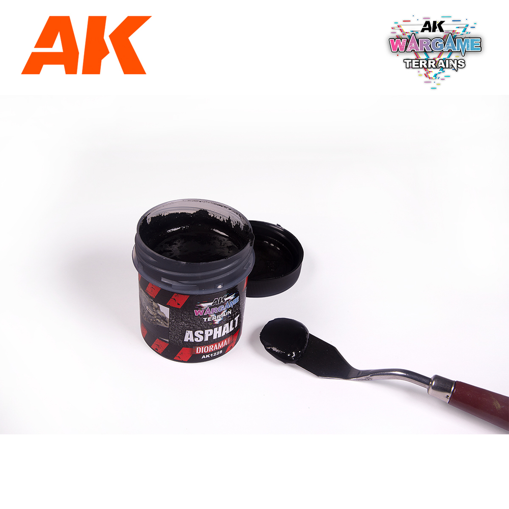 Текстурная паста AK Interactive Terrains Asphalt 100 ml