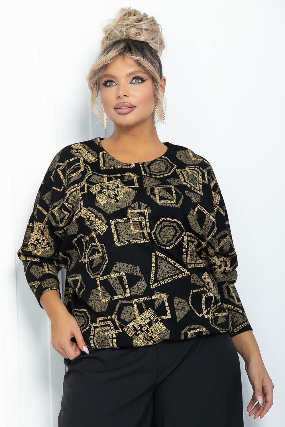 Блузон Ты вдохновение (черно-золотой) Б11879 LT Collection