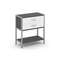 Shelf System Односекционный стеллаж двухярусный с ящиками SN.STM-212 Антрацит/Белый/Металл Серый 810